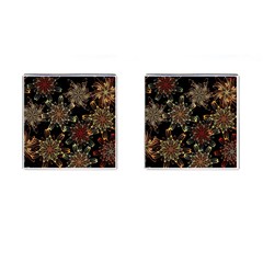 Patterns Abstract Flowers Cufflinks (square) by Vaneshart