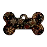 Patterns Abstract Flowers Dog Tag Bone (Two Sides) Back