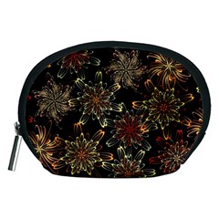 Patterns Abstract Flowers Accessory Pouch (medium) by Vaneshart