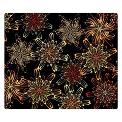 Patterns Abstract Flowers Double Sided Flano Blanket (small)  by Vaneshart