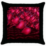 Heart Abstract Shape Pink Light Throw Pillow Case (Black) Front