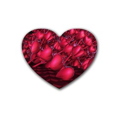 Heart Abstract Shape Pink Light Heart Coaster (4 Pack)  by Vaneshart