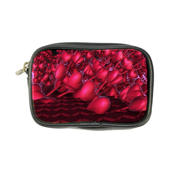 Heart Abstract Shape Pink Light Coin Purse