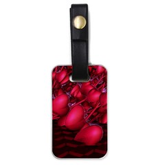 Heart Abstract Shape Pink Light Luggage Tag (one Side) by Vaneshart