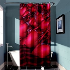 Heart Abstract Shape Pink Light Shower Curtain 36  X 72  (stall)  by Vaneshart