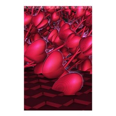 Heart Abstract Shape Pink Light Shower Curtain 48  X 72  (small) 