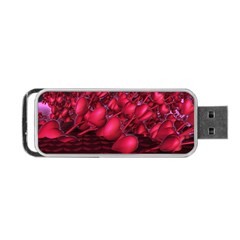 Heart Abstract Shape Pink Light Portable Usb Flash (one Side) by Vaneshart