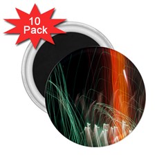 Fireworks Salute Sparks Abstract Lines 2 25  Magnets (10 Pack)  by Vaneshart