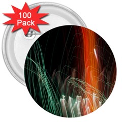 Fireworks Salute Sparks Abstract Lines 3  Buttons (100 Pack)  by Vaneshart