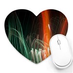 Fireworks Salute Sparks Abstract Lines Heart Mousepads Front