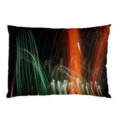 Fireworks Salute Sparks Abstract Lines Pillow Case (two Sides) by Vaneshart