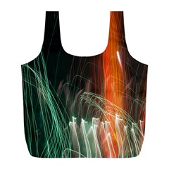 Fireworks Salute Sparks Abstract Lines Full Print Recycle Bag (l) by Vaneshart