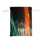 Fireworks Salute Sparks Abstract Lines Lightweight Drawstring Pouch (L) Front