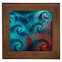 Abstract Patterns Spiral Framed Tile by Vaneshart