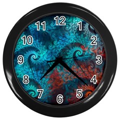 Abstract Patterns Spiral Wall Clock (black) by Vaneshart