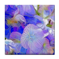 Flowers Abstract Colorful Art Tile Coaster by Vaneshart