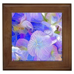 Flowers Abstract Colorful Art Framed Tile by Vaneshart