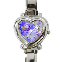 Flowers Abstract Colorful Art Heart Italian Charm Watch by Vaneshart