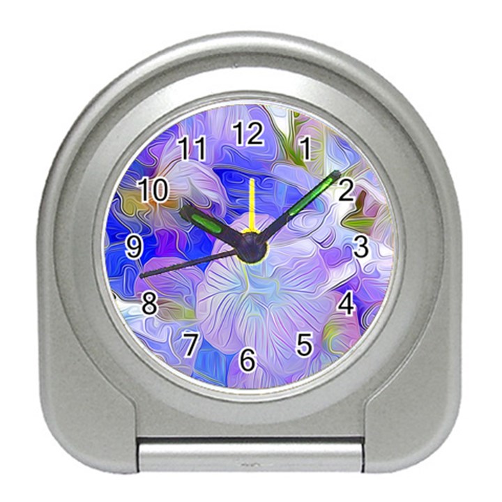 Flowers Abstract Colorful Art Travel Alarm Clock