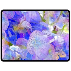 Flowers Abstract Colorful Art Fleece Blanket (large)  by Vaneshart