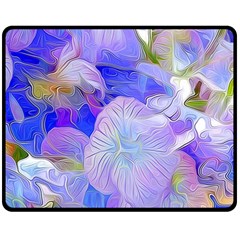 Flowers Abstract Colorful Art Fleece Blanket (medium)  by Vaneshart