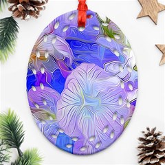 Flowers Abstract Colorful Art Oval Filigree Ornament (two Sides) by Vaneshart