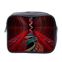 Patterns Red Abstract Mini Toiletries Bag (two Sides) by Vaneshart