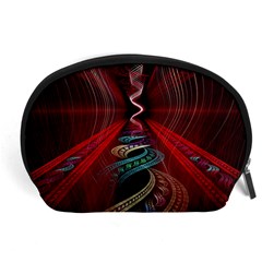 Patterns Red Abstract Accessory Pouch (large) by Vaneshart