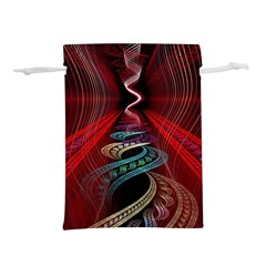 Patterns Red Abstract Lightweight Drawstring Pouch (l)