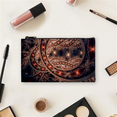 Fractal Patterns Abstract Dark Cosmetic Bag (small) by Vaneshart