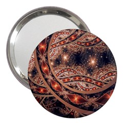 Fractal Patterns Abstract Dark 3  Handbag Mirrors by Vaneshart