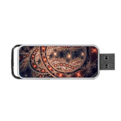 Fractal Patterns Abstract Dark Portable Usb Flash (one Side) by Vaneshart