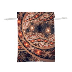 Fractal Patterns Abstract Dark Lightweight Drawstring Pouch (s)