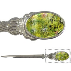 Abstract Spots Lines Green Letter Opener by Vaneshart