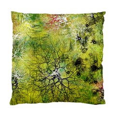 Abstract Spots Lines Green Standard Cushion Case (two Sides) by Vaneshart