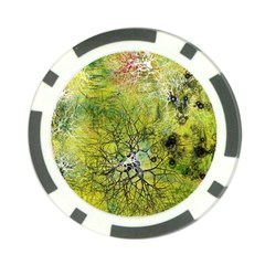 Abstract Spots Lines Green Poker Chip Card Guard (10 Pack) by Vaneshart