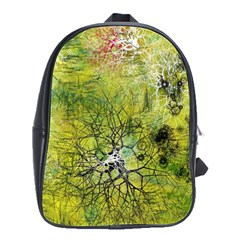 Abstract Spots Lines Green School Bag (large) by Vaneshart