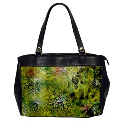 Abstract Spots Lines Green Oversize Office Handbag by Vaneshart