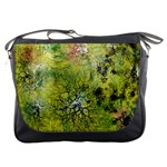 Abstract Spots Lines Green Messenger Bag Front