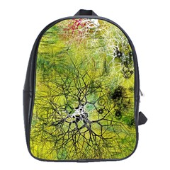 Abstract Spots Lines Green School Bag (xl) by Vaneshart