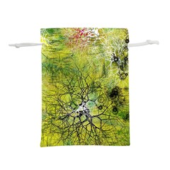 Abstract Spots Lines Green Lightweight Drawstring Pouch (s)