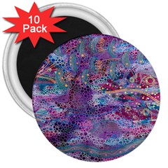 Stains Circles Watercolor Colorful Abstract 3  Magnets (10 Pack)  by Vaneshart