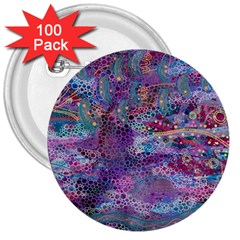 Stains Circles Watercolor Colorful Abstract 3  Buttons (100 Pack)  by Vaneshart