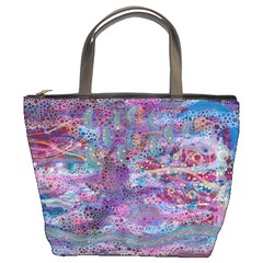 Stains Circles Watercolor Colorful Abstract Bucket Bag by Vaneshart