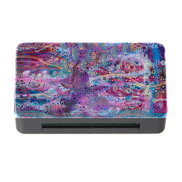 Stains Circles Watercolor Colorful Abstract Memory Card Reader with CF