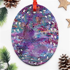 Stains Circles Watercolor Colorful Abstract Ornament (oval Filigree) by Vaneshart