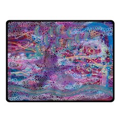 Stains Circles Watercolor Colorful Abstract Double Sided Fleece Blanket (small)  by Vaneshart