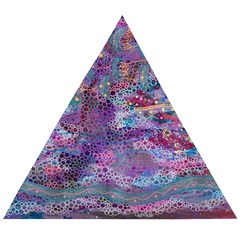 Stains Circles Watercolor Colorful Abstract Wooden Puzzle Triangle by Vaneshart