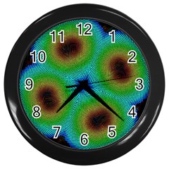 Kaleidoscope Art Unique Design Wall Clock (black) by Vaneshart