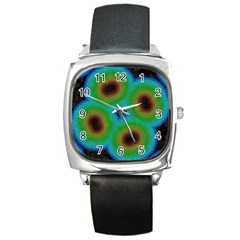 Kaleidoscope Art Unique Design Square Metal Watch by Vaneshart